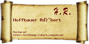Hoffbauer Róbert névjegykártya