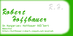 robert hoffbauer business card